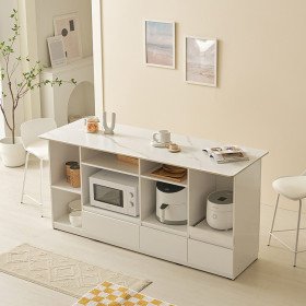올라 포세린 세라믹 아일랜드 식탁 홈바 테이블 조리대 수납장 1700 YDF205C